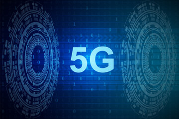 Obraz premium technology 5g background