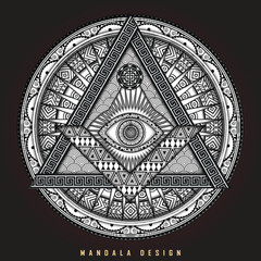 Black and white Egypt eye design