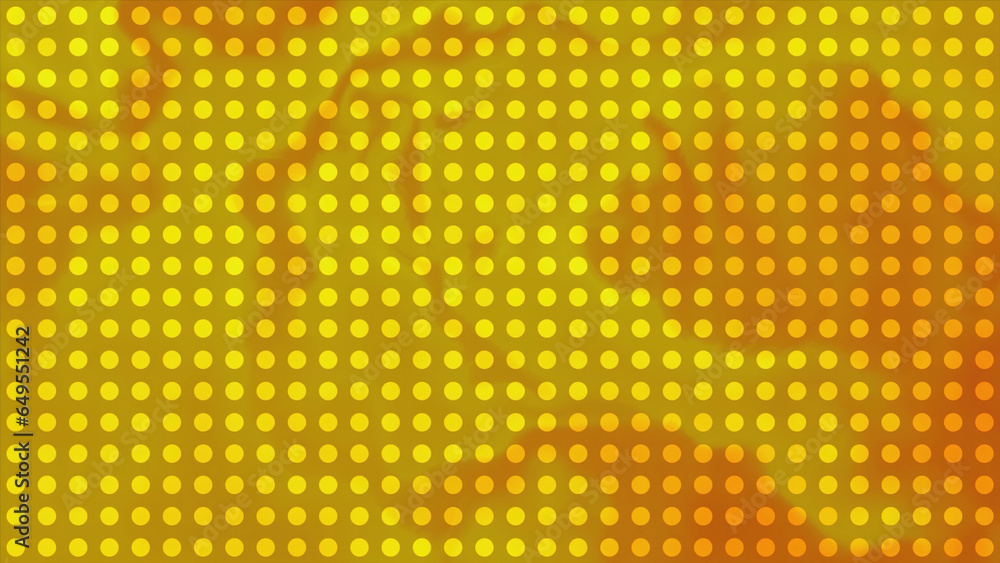 Poster background with bright blurred spots and dots. motion. background animation with dots and retro comi