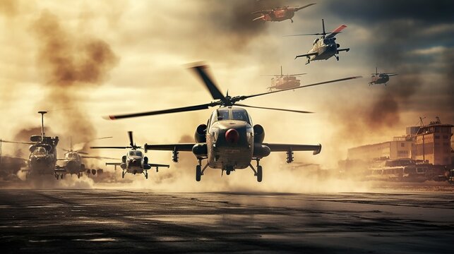 Helicopter plane parade on Veterans Day