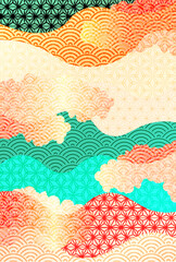 秋　和柄　模様　背景