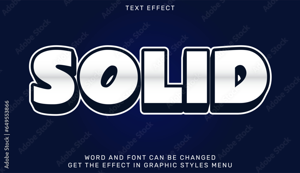 Poster solid text effect template in 3d design
