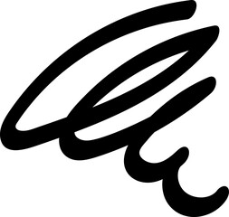 Hand drawn wind element