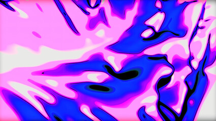 Purple and yellow blots with light. Design. Bright pieces of paint waving in different directions made in cartoon animation.