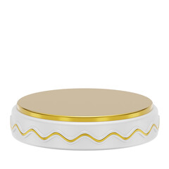 White Gold 3D Round Podium