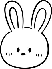 Cute hand drawn rabbit element