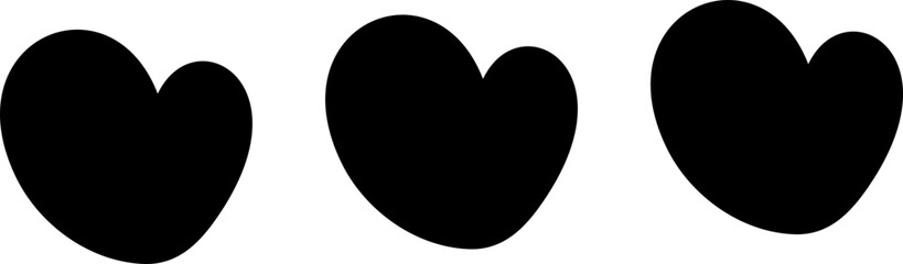 Cute hand drawn heart shape element