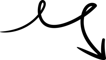 Hand drawn arrow doodle cute element