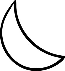 Hand drawn moon element