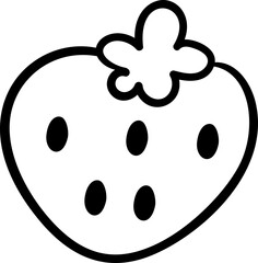 Hand drawn strawberry element