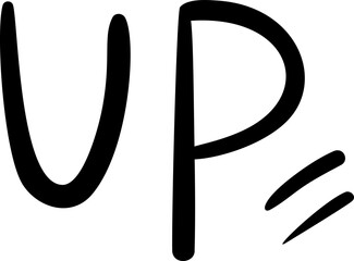 Hand drawn word element 