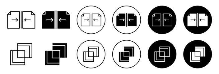 compare icon. data sheet document comparison symbol set. two file difference analysis vector line icon.