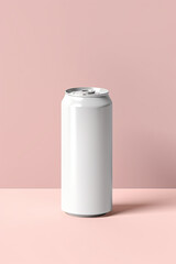 Soda Can Mockup White with shades white background, AI Generated