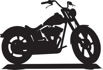 Motorcycle silhouette black and white free vector