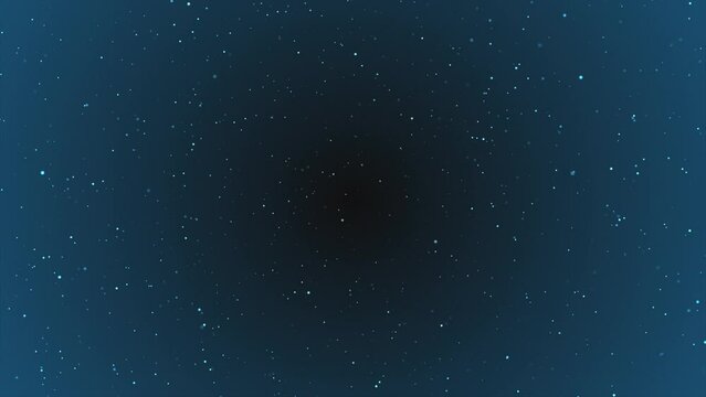 Simple Royal blue particles rotating over dark minimal particles background