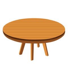 wooden table isolated on white