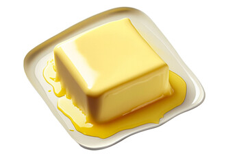 Melting Butter On Transparent Background Png