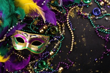 Happy Mardi Gras.Mardi Gras Carnival Mask. Mardi Gras Carnival Concept. Mardi Gras Carnival Background. Mardi Gras Carnival Theme. Generative Ai