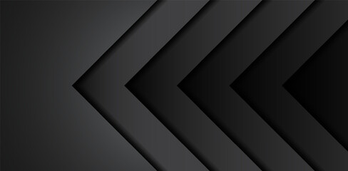 black metallic triangle geometric elements overlap on steel template modern design premium vector illustration abstract background