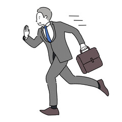 急ぐビジネスマン