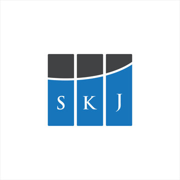SKJ letter logo design on white background. SKJ creative initials letter logo concept. SKJ letter design.