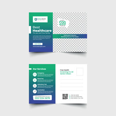 Medical & Healthcare Postcard Design Template