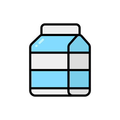 Milk Cartoon Vector Icon Illustration. Drink Icon Concept Isolated Premium Vector. Flat Cartoon Style