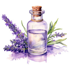an essential oil with a single lavender flowers