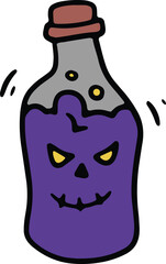 cute cartoon bottle halloween poison