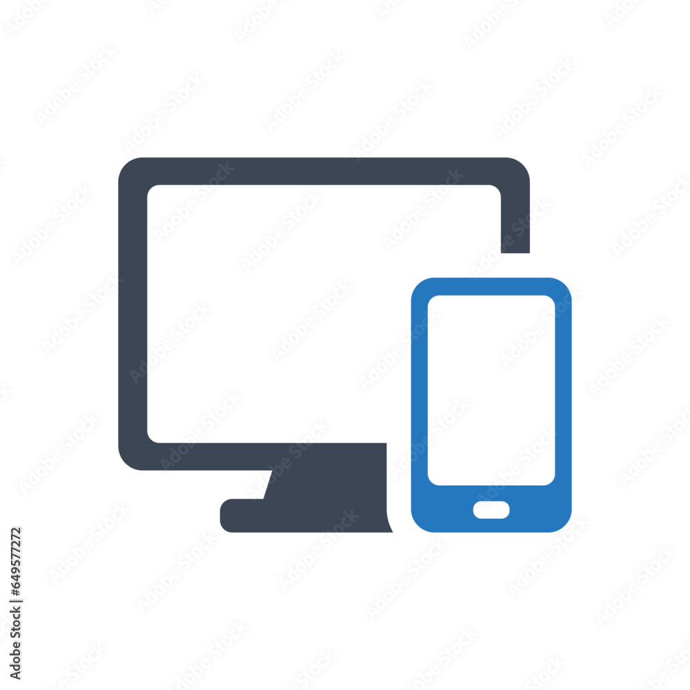 Wall mural web responsive design vector icon