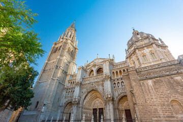 Toledo Cathedral view in Spain - obrazy, fototapety, plakaty