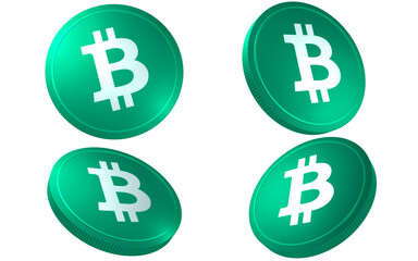 BCH Bitcoin Cash 3d render illustration coin token cryptocurrency