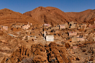 Valle e antico Ksar di Timkyet, Marocco. regione di Tizerkine, Marocco. Africa del nord