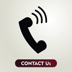 Vector illustration of a contact us icon, depicting a communication symbol