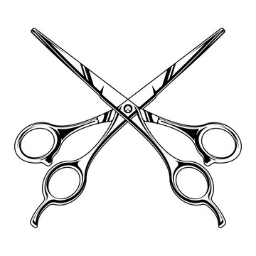 barber scissors silhouette	