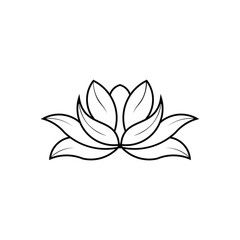 Beautiful lotus flower illustration. Vector abstract floral background