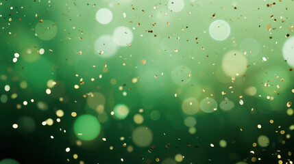Abstract background with green confetti