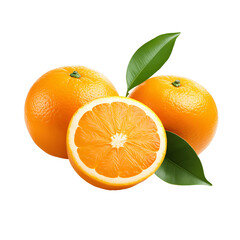 Orange fruit on transparent background PNG. Fruit concept popularly eaten around the world.