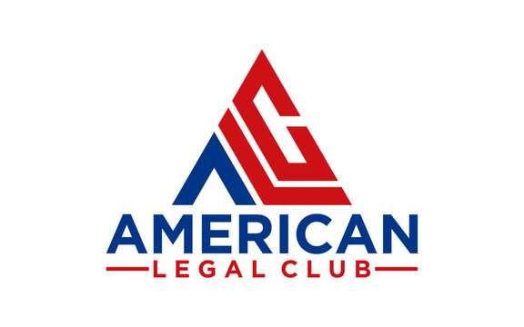 Abstract initial ALC triangle vector logo design