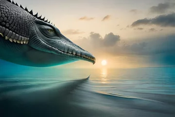 Fototapeten crocodile in the sea © Jacob Lund