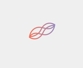 Abstract gradient logo, geometric figure