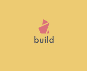 Minimalistic logo, buildings, construction company