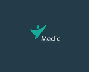 Logo person, medicine, hospital or pharmacy