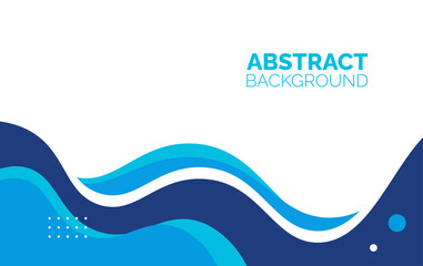 Abstract Simple Minimal dynamic curve Blue and white business wave banner background. business concept. Vector illustration.