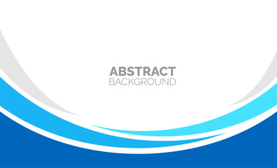 Abstract Simple Minimal dynamic curve Blue and white business wave banner background. business concept. Vector illustration.