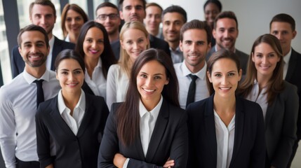 Fototapeta premium the team of young business people standing together