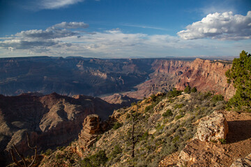 National parks usa southwest grand canyon labyrinth of rock cliffs, terraces, chasms and ravine drilled by Colorado River