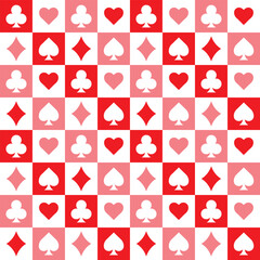Playing card pattern, seamless image, creative printing work, fabric screen printing Illustrations or background images of any kind
Vector work type