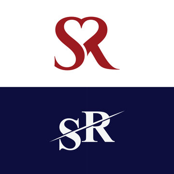 modern sr logo design