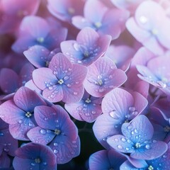 hydrangea flowers background 